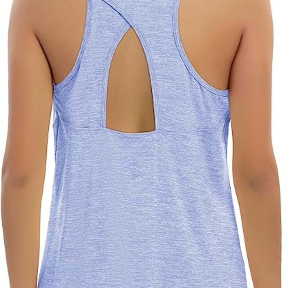 Aeuui Workout Tops for Women Racerback Tank Top Athletic Yoga Tops Exercise Runn
